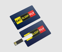 Thumbnail for Eat Sleep Fly (Colourful) Designed USB Cards
