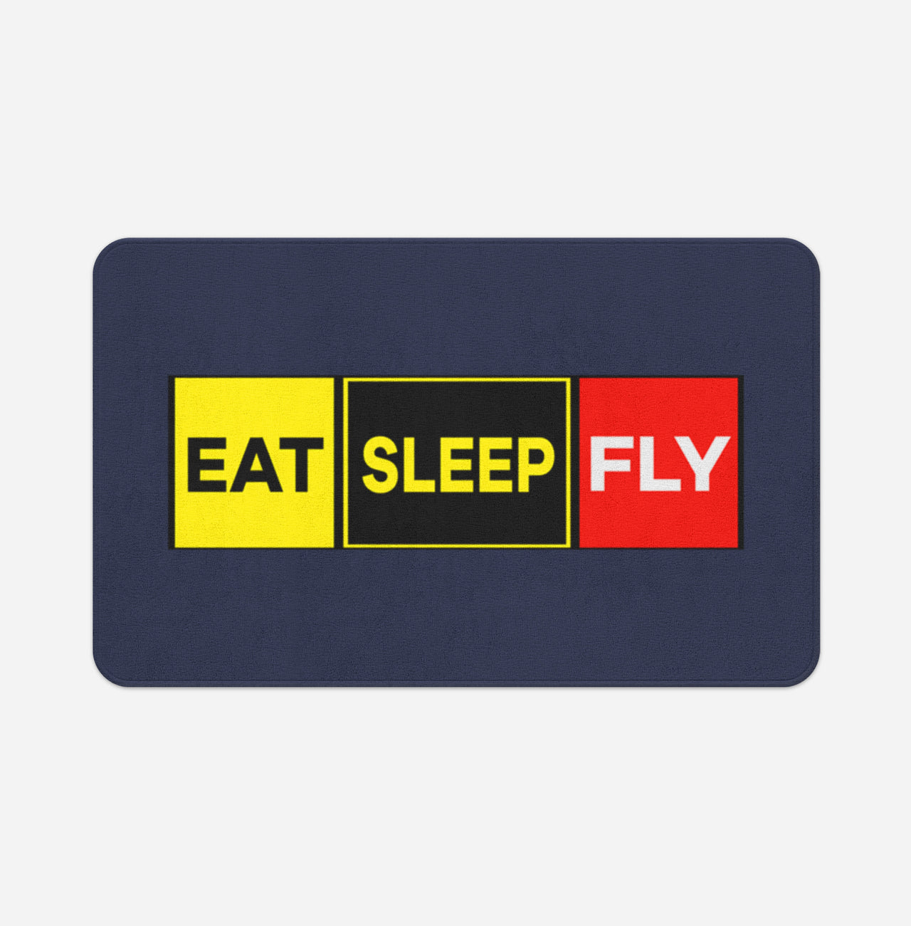 Eat Sleep Fly (Colourful) Designed Bath Mats