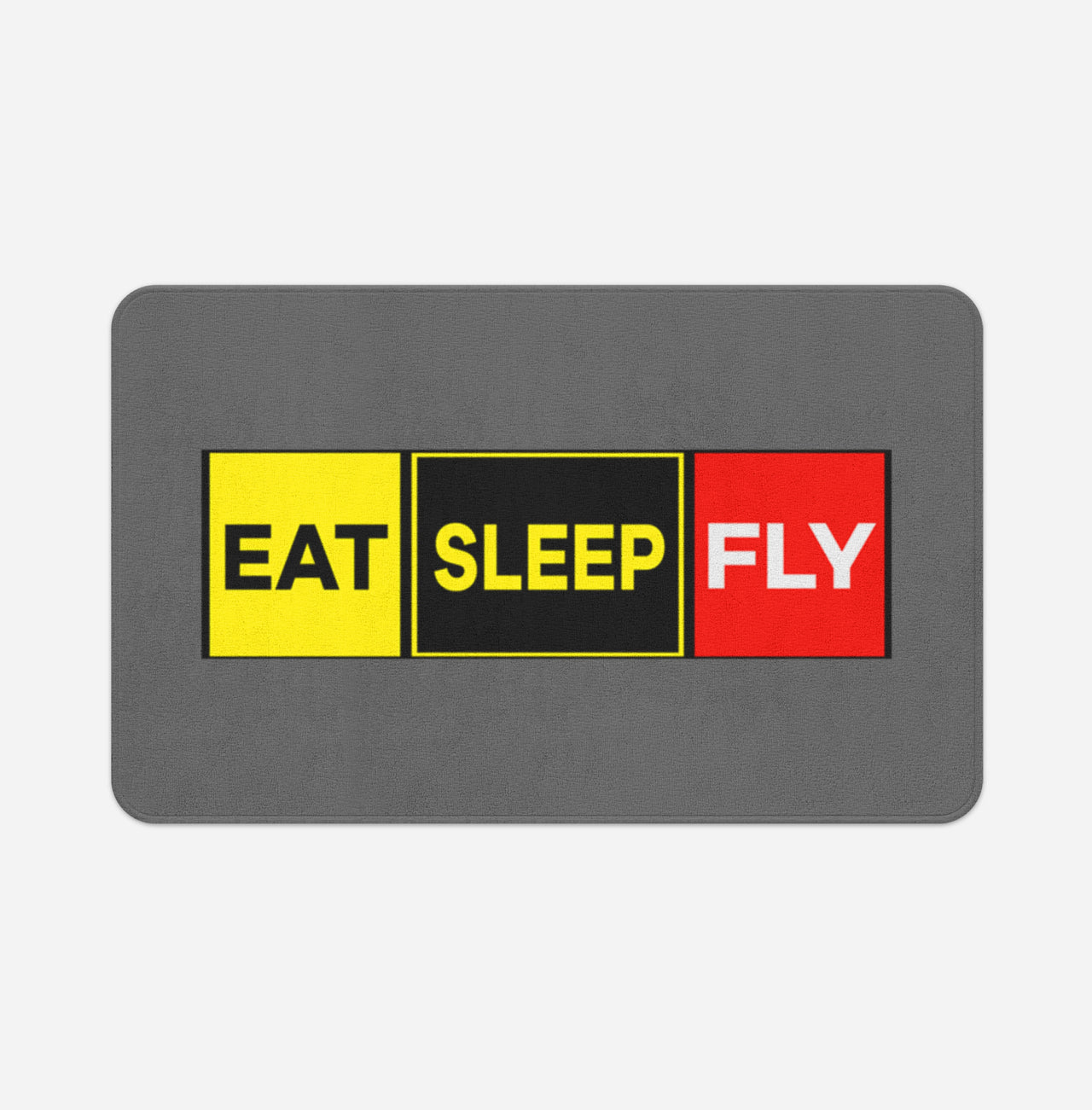Eat Sleep Fly (Colourful) Designed Bath Mats