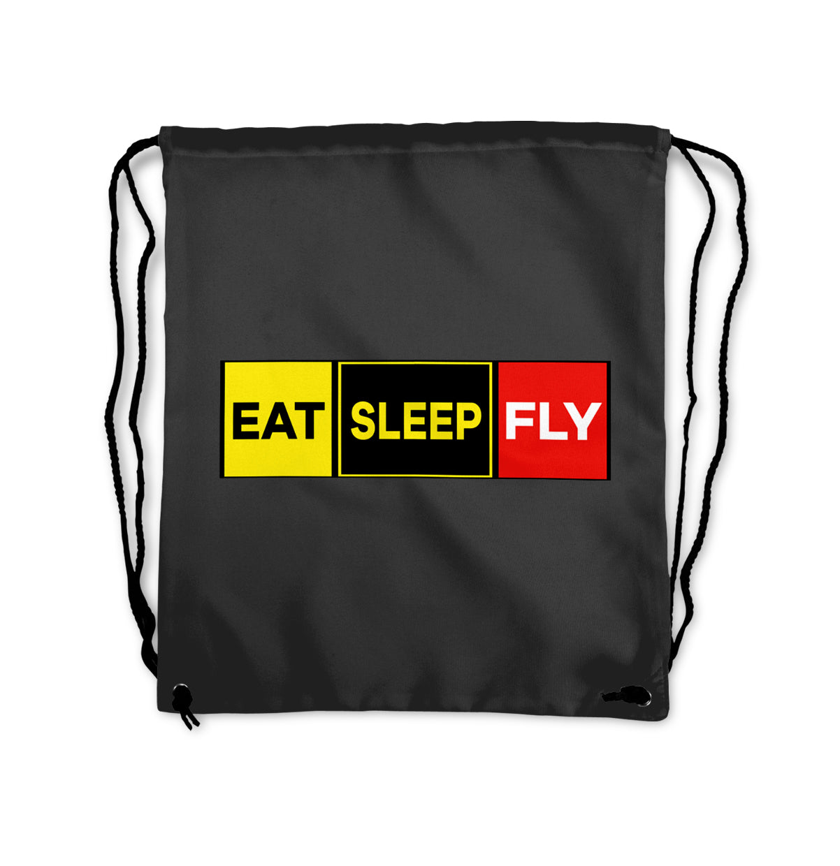 Eat Sleep Fly (Colourful) Designed Drawstring Bags
