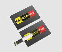 Thumbnail for Eat Sleep Fly (Colourful) Designed USB Cards