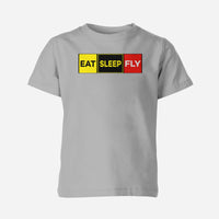 Thumbnail for Eat Sleep Fly (Colourful) Designed Children T-Shirts