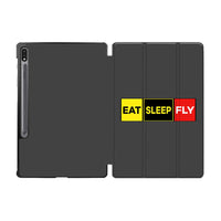 Thumbnail for Eat Sleep Fly (Colourful) Designed Samsung Tablet Cases