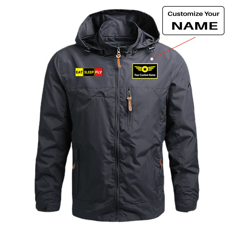 Eat Sleep Fly (Colourful) Designed Thin Stylish Jackets