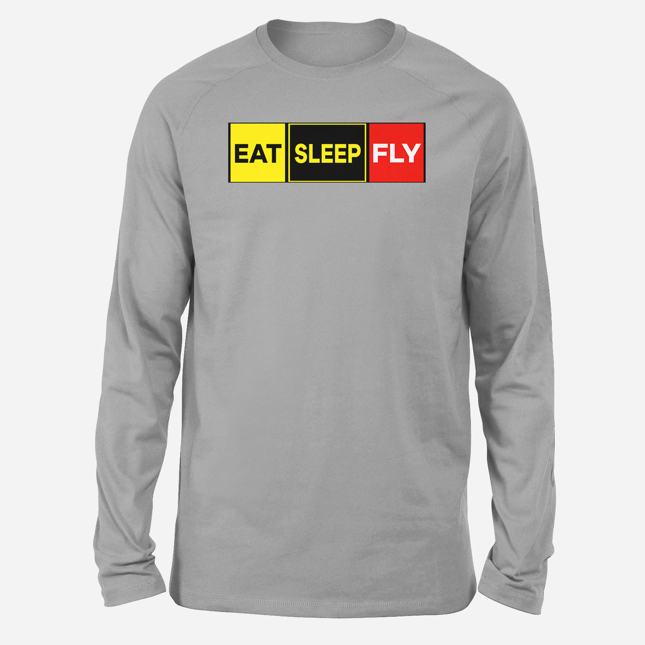 Eat Sleep Fly (Colourful) Designed Long-Sleeve T-Shirts