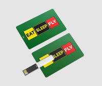 Thumbnail for Eat Sleep Fly (Colourful) Designed USB Cards