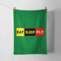 Thumbnail for Eat Sleep Fly (Colourful) Designed Towels