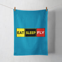 Thumbnail for Eat Sleep Fly (Colourful) Designed Towels