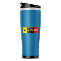 Thumbnail for Eat Sleep Fly (Colourful) Designed Travel Mugs