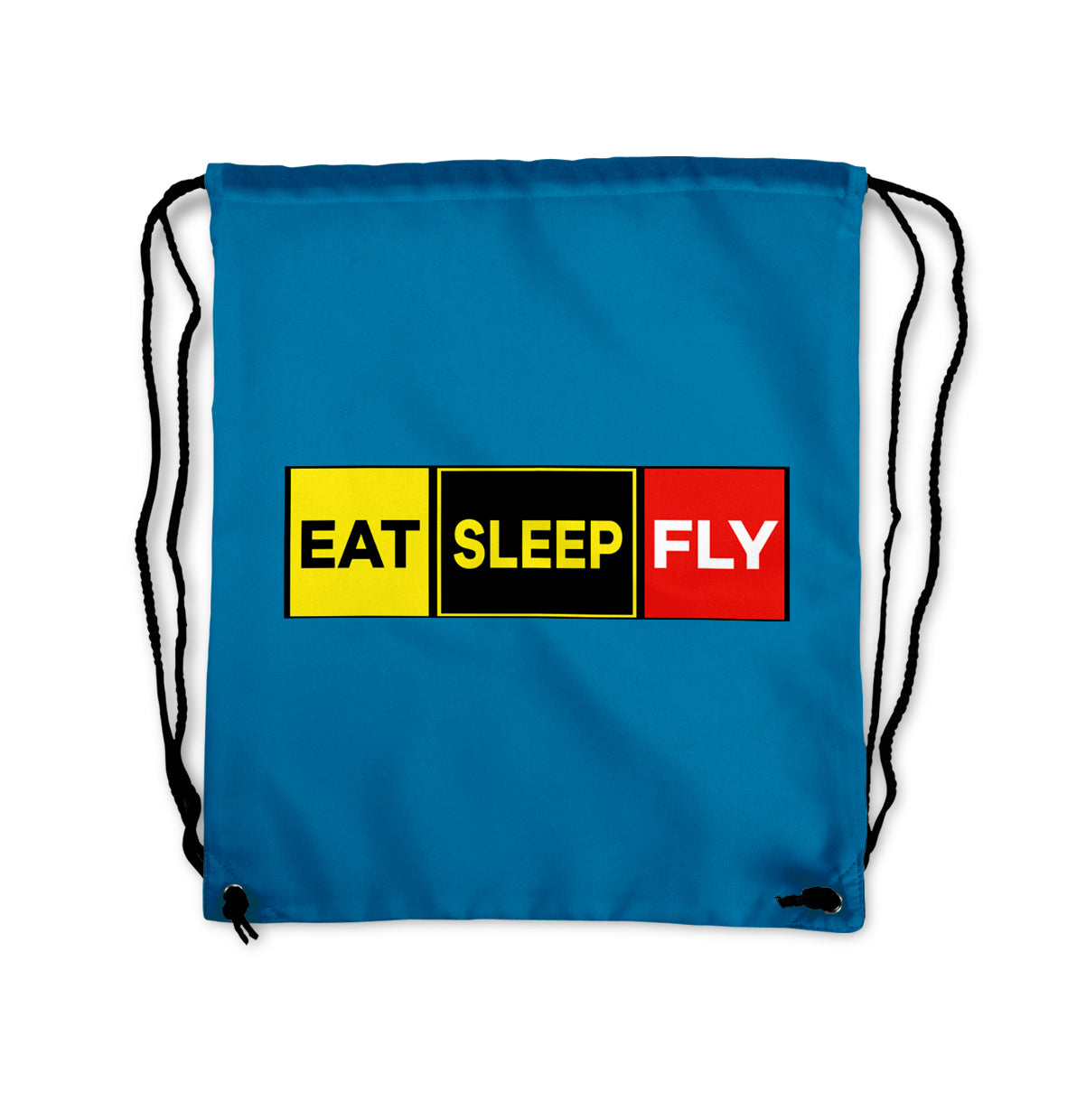 Eat Sleep Fly (Colourful) Designed Drawstring Bags