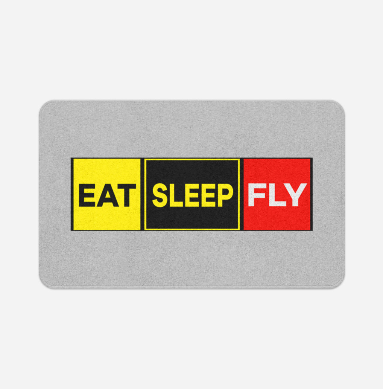 Eat Sleep Fly (Colourful) Designed Bath Mats