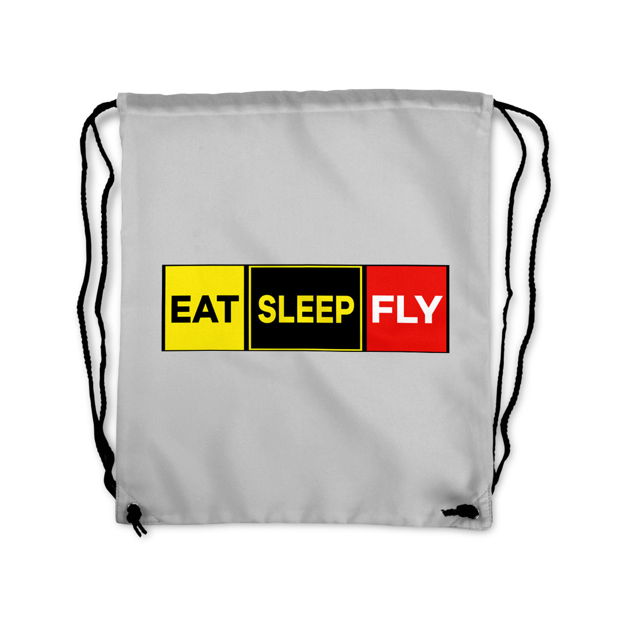 Eat Sleep Fly (Colourful) Designed Drawstring Bags