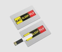 Thumbnail for Eat Sleep Fly (Colourful) Designed USB Cards