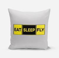 Thumbnail for Eat Sleep Fly (Colourful) Designed Pillows
