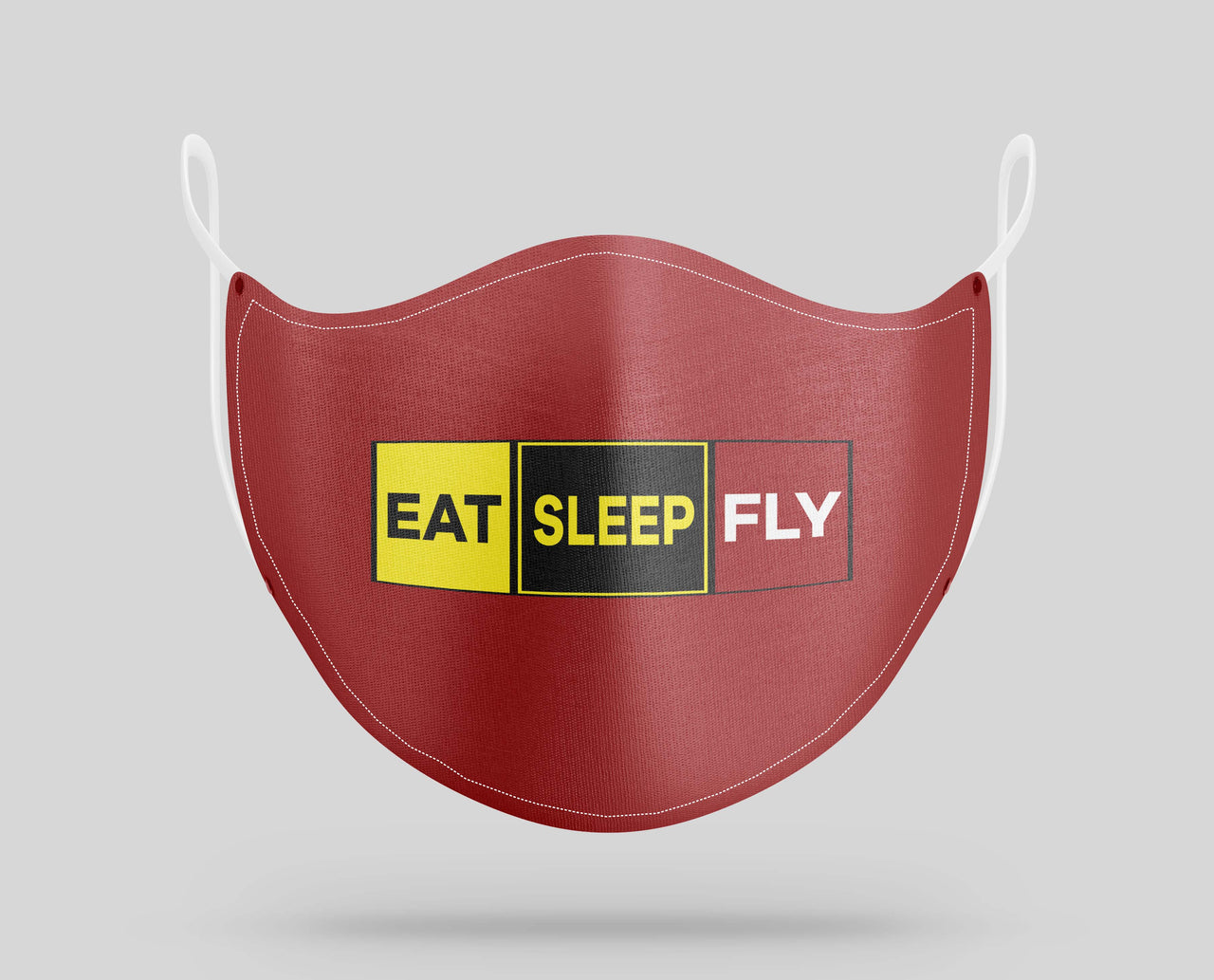 Eat Sleep Fly (Colourful) Designed Face Masks