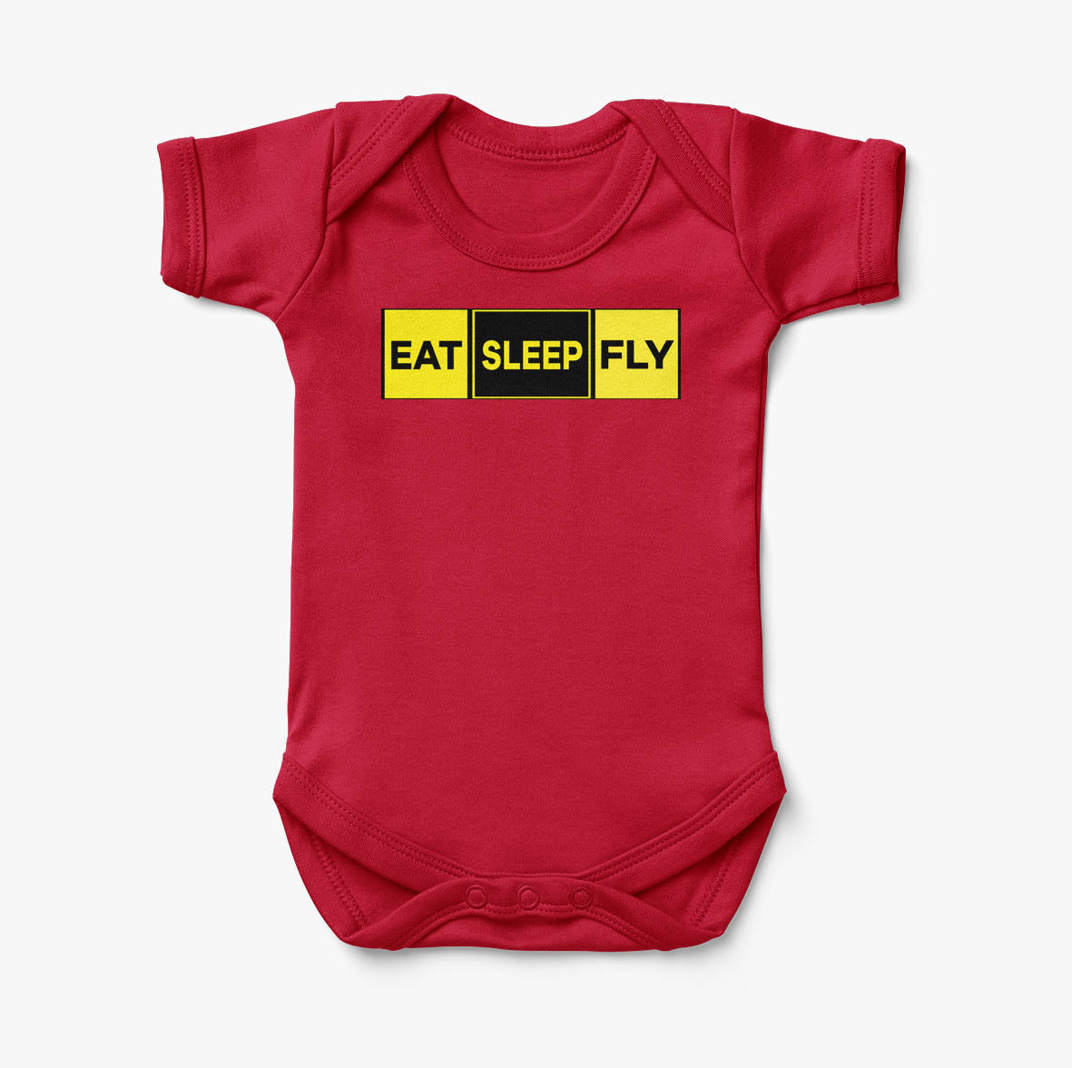 Eat Sleep Fly (Colourful) Designed Baby Bodysuits