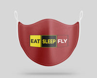 Thumbnail for Eat Sleep Fly (Colourful) Designed Face Masks