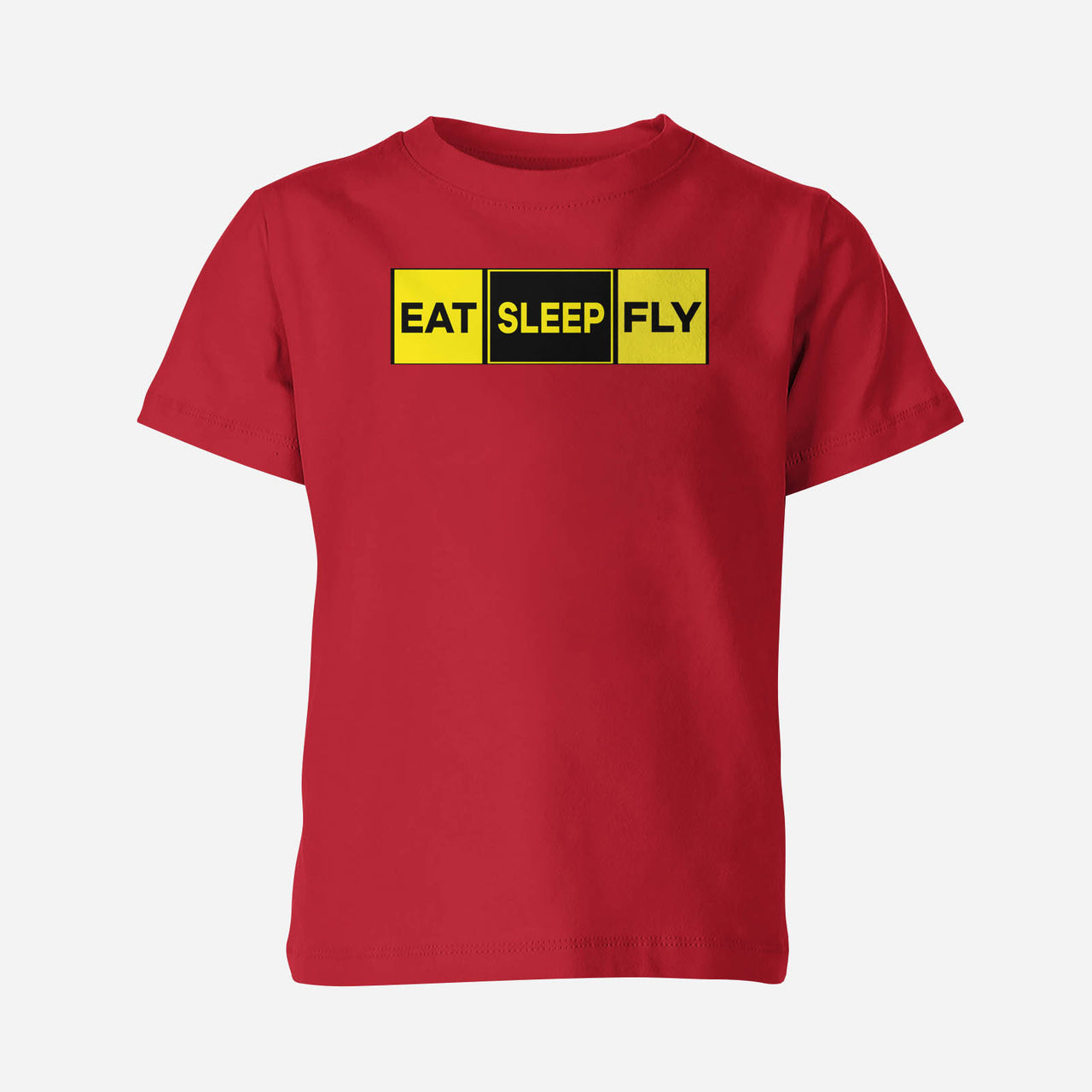 Eat Sleep Fly (Colourful) Designed Children T-Shirts