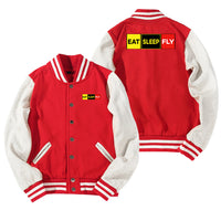 Thumbnail for Eat Sleep Fly (Colourful) Designed Baseball Style Jackets