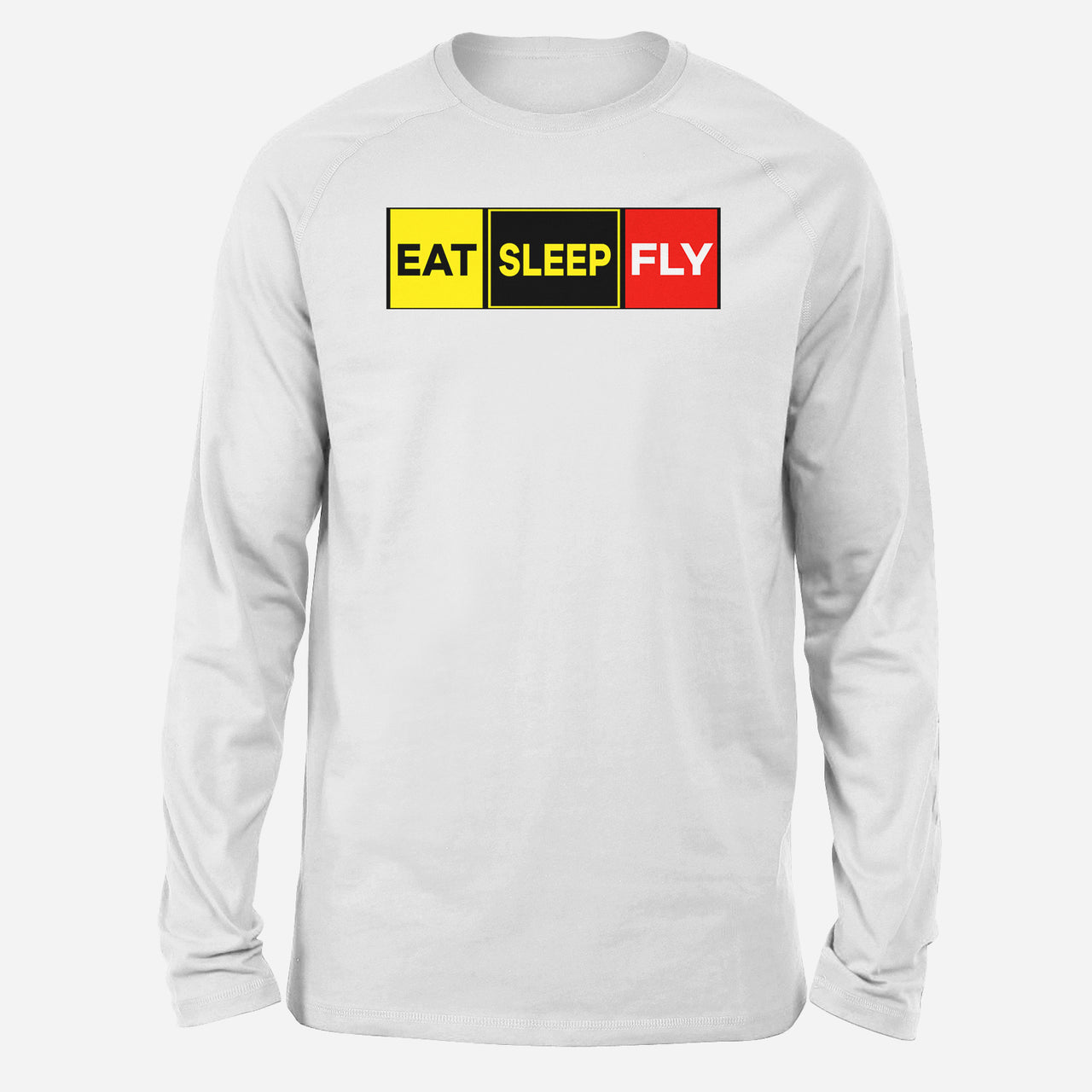 Eat Sleep Fly (Colourful) Designed Long-Sleeve T-Shirts