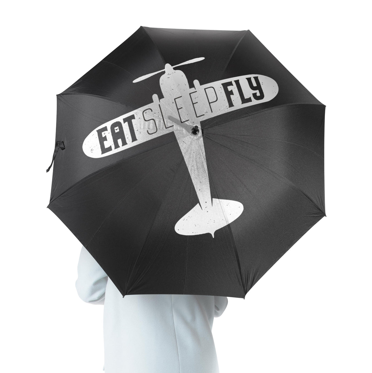 Eat Sleep Fly & Propeller Designed Umbrella