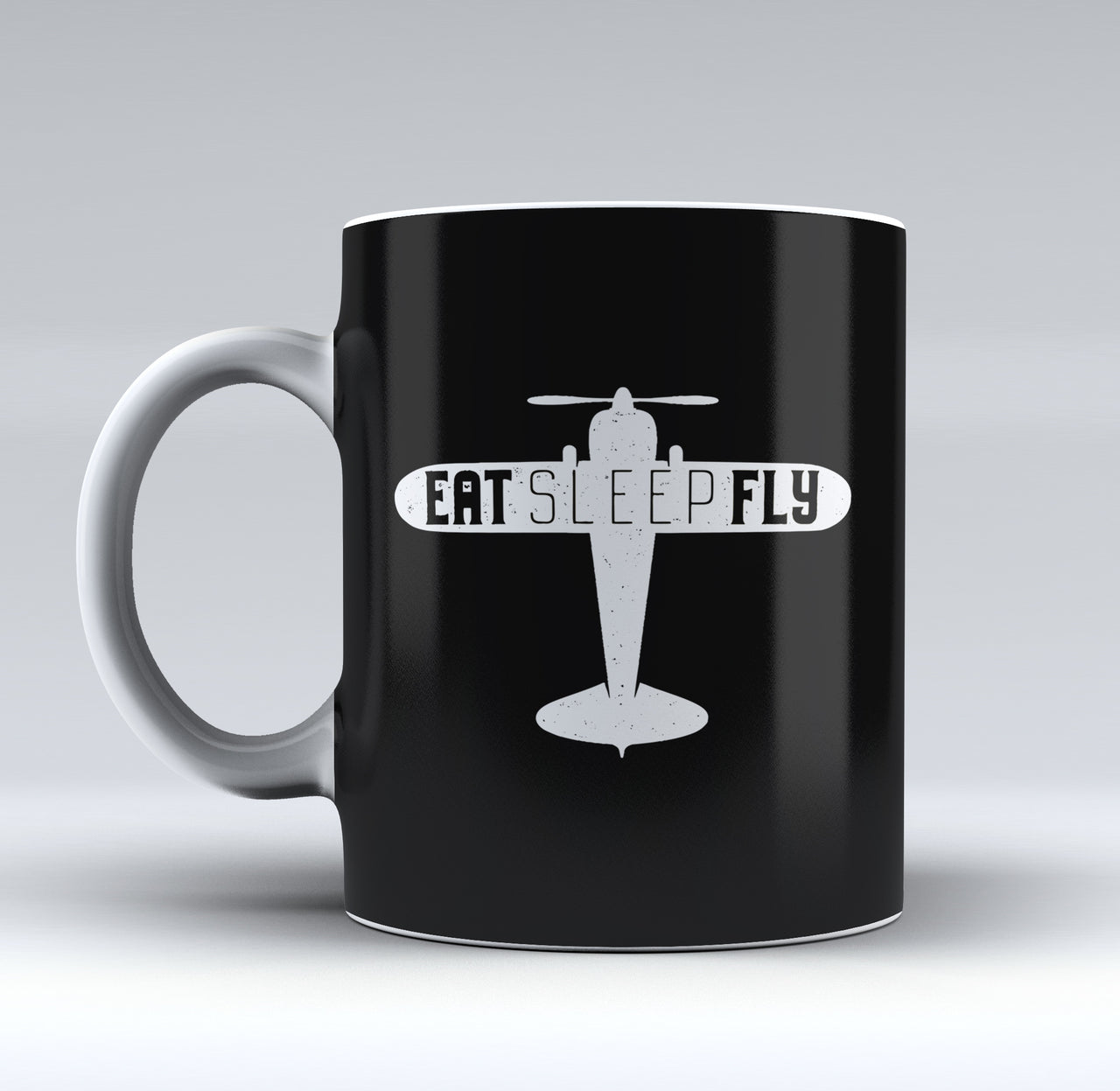 Eat Sleep Fly & Propeller Designed Mugs