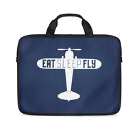 Thumbnail for Eat Sleep Fly & Propeller Designed Laptop & Tablet Bags