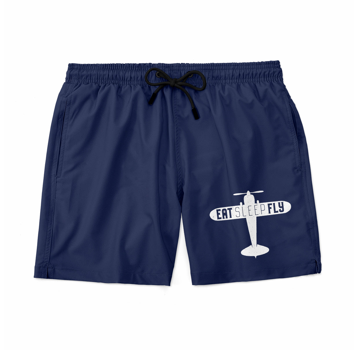 Eat Sleep Fly & Propeller Designed Swim Trunks & Shorts