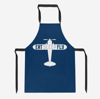 Thumbnail for Eat Sleep Fly & Propeller Designed Kitchen Aprons