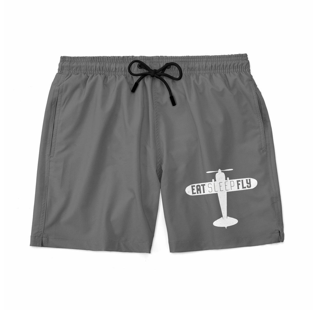 Eat Sleep Fly & Propeller Designed Swim Trunks & Shorts