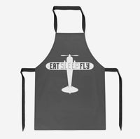 Thumbnail for Eat Sleep Fly & Propeller Designed Kitchen Aprons