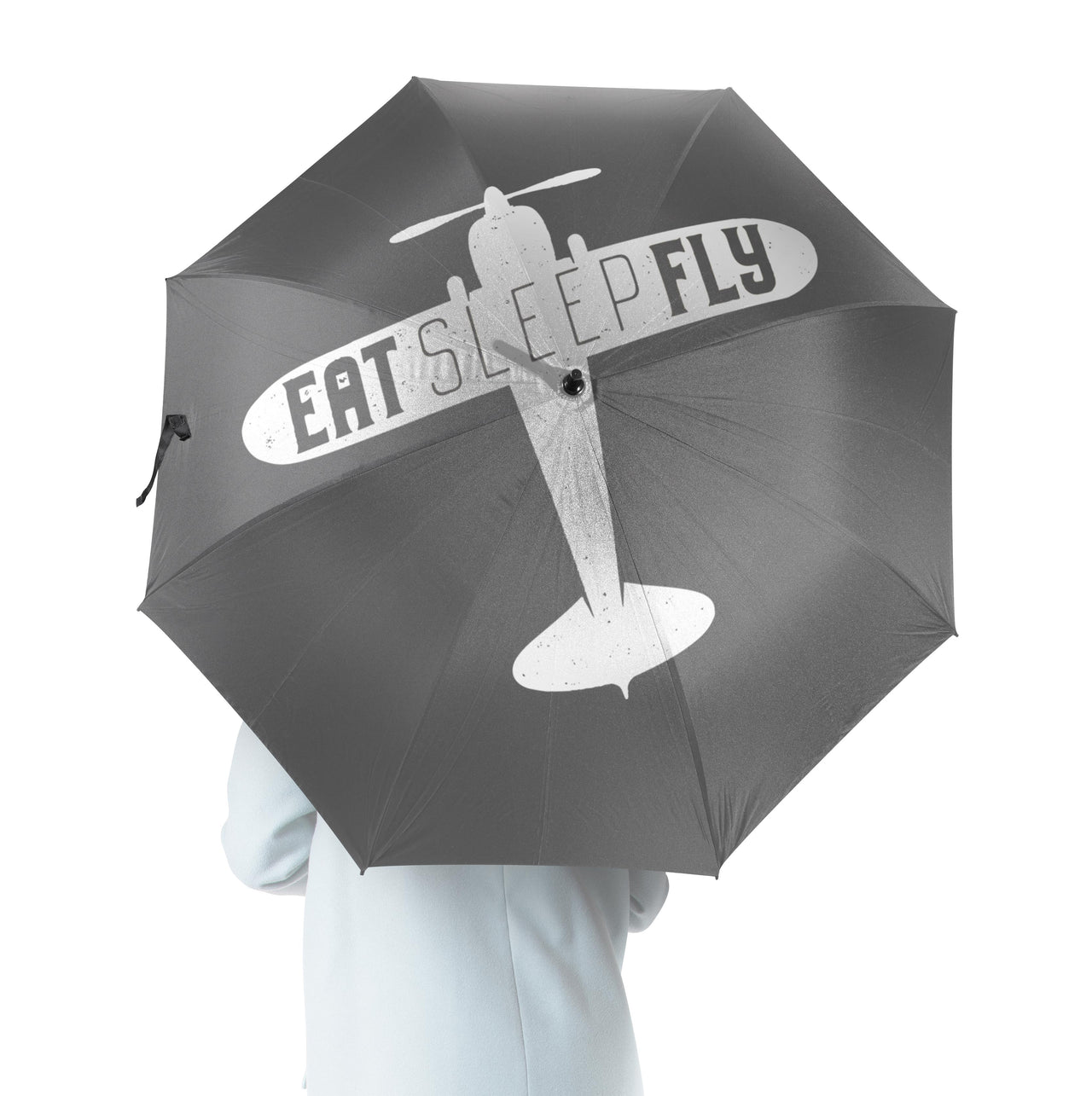 Eat Sleep Fly & Propeller Designed Umbrella
