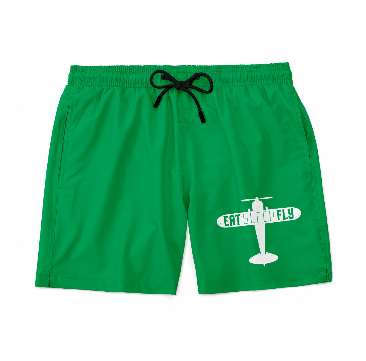 Eat Sleep Fly & Propeller Designed Swim Trunks & Shorts