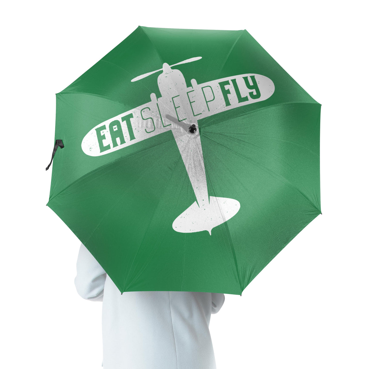 Eat Sleep Fly & Propeller Designed Umbrella