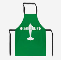 Thumbnail for Eat Sleep Fly & Propeller Designed Kitchen Aprons