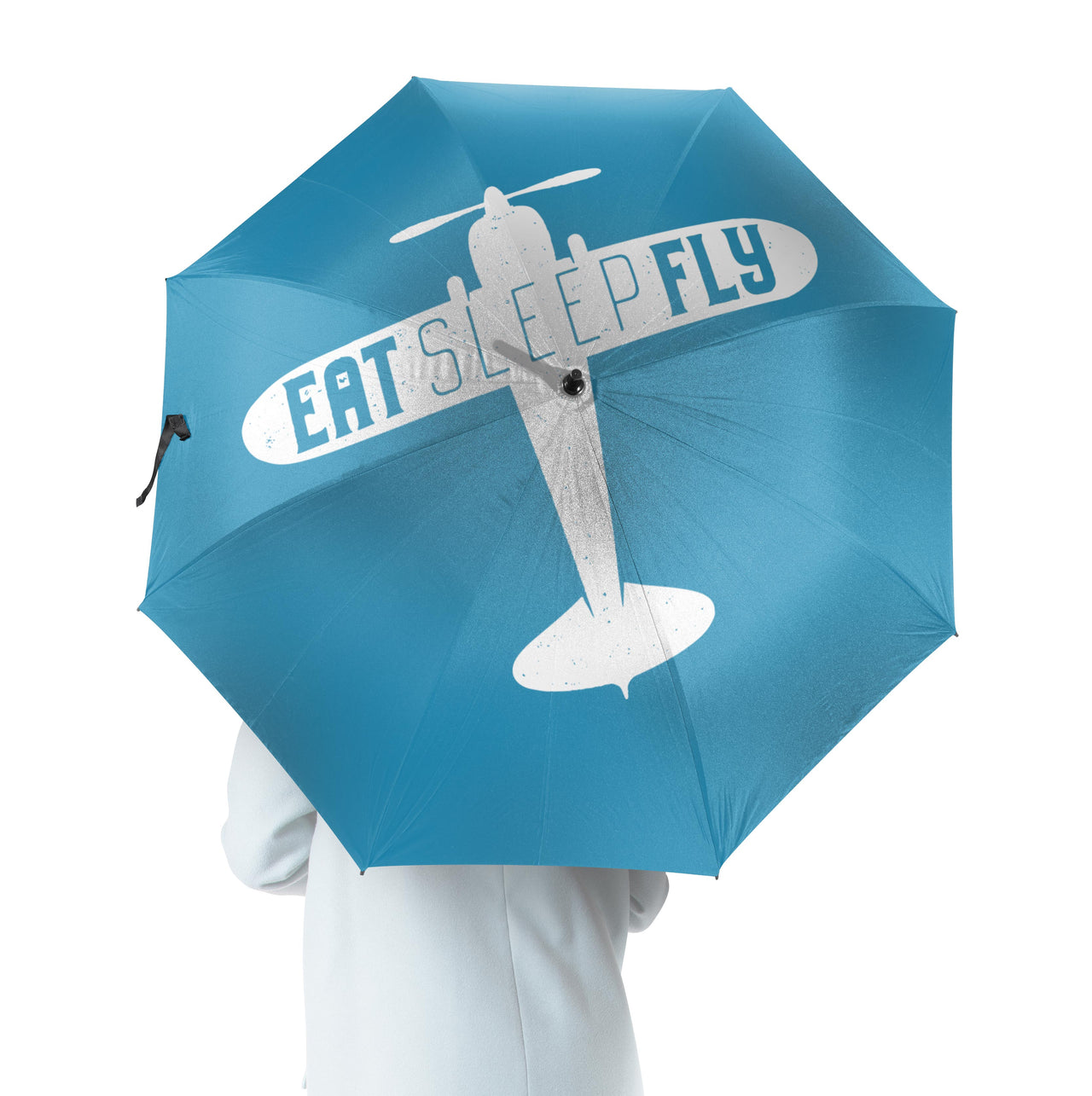Eat Sleep Fly & Propeller Designed Umbrella