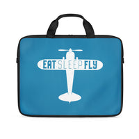 Thumbnail for Eat Sleep Fly & Propeller Designed Laptop & Tablet Bags