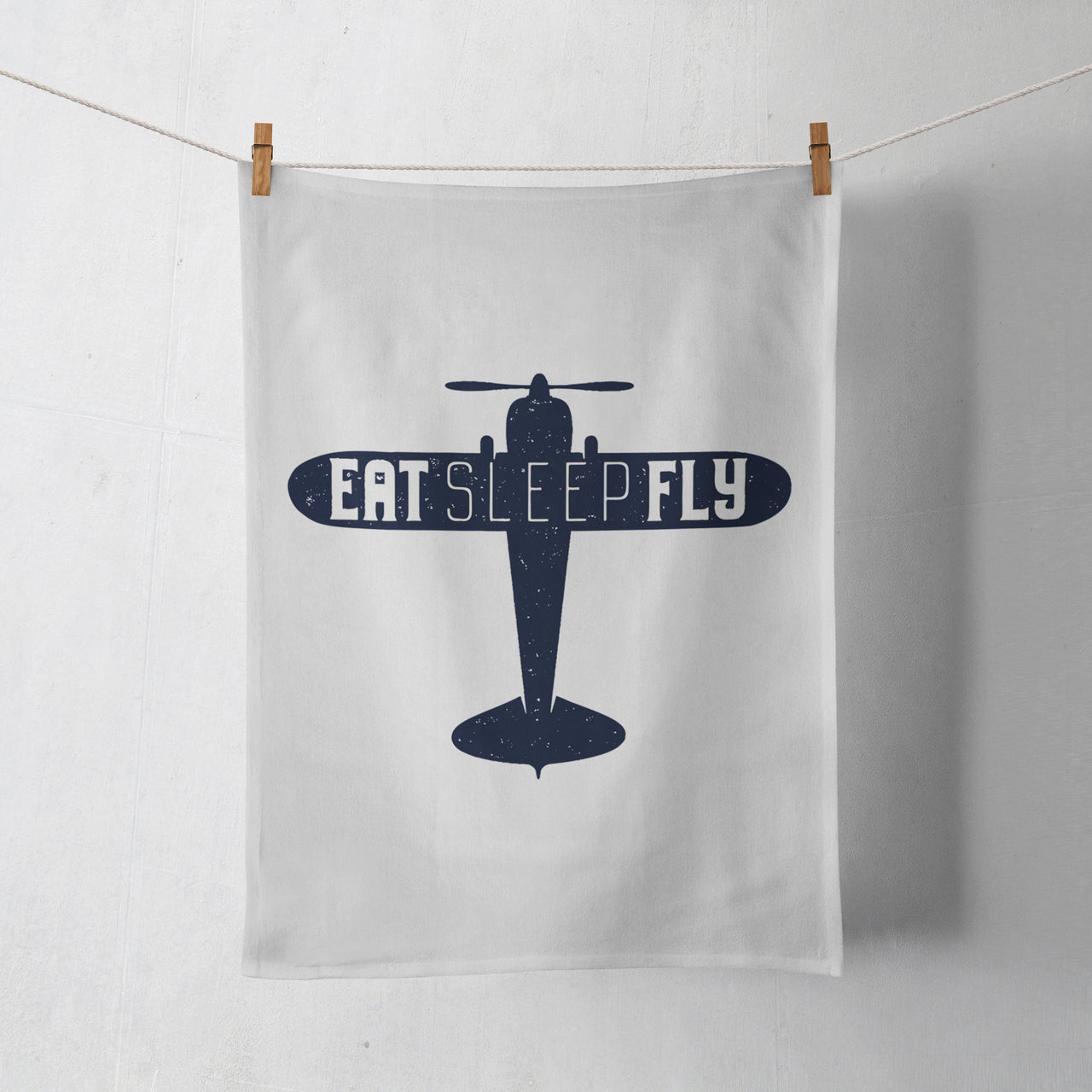 Eat Sleep Fly & Propeller Designed Towels