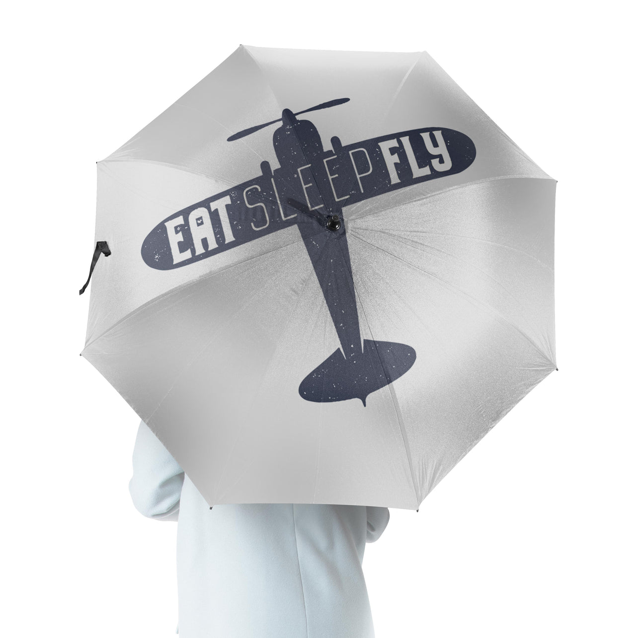 Eat Sleep Fly & Propeller Designed Umbrella