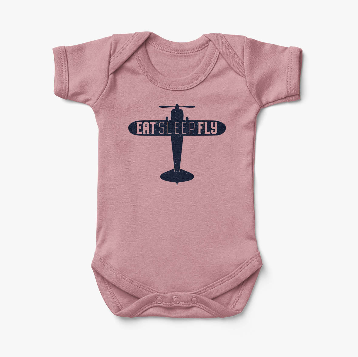 Eat Sleep Fly & Propeller Designed Baby Bodysuits