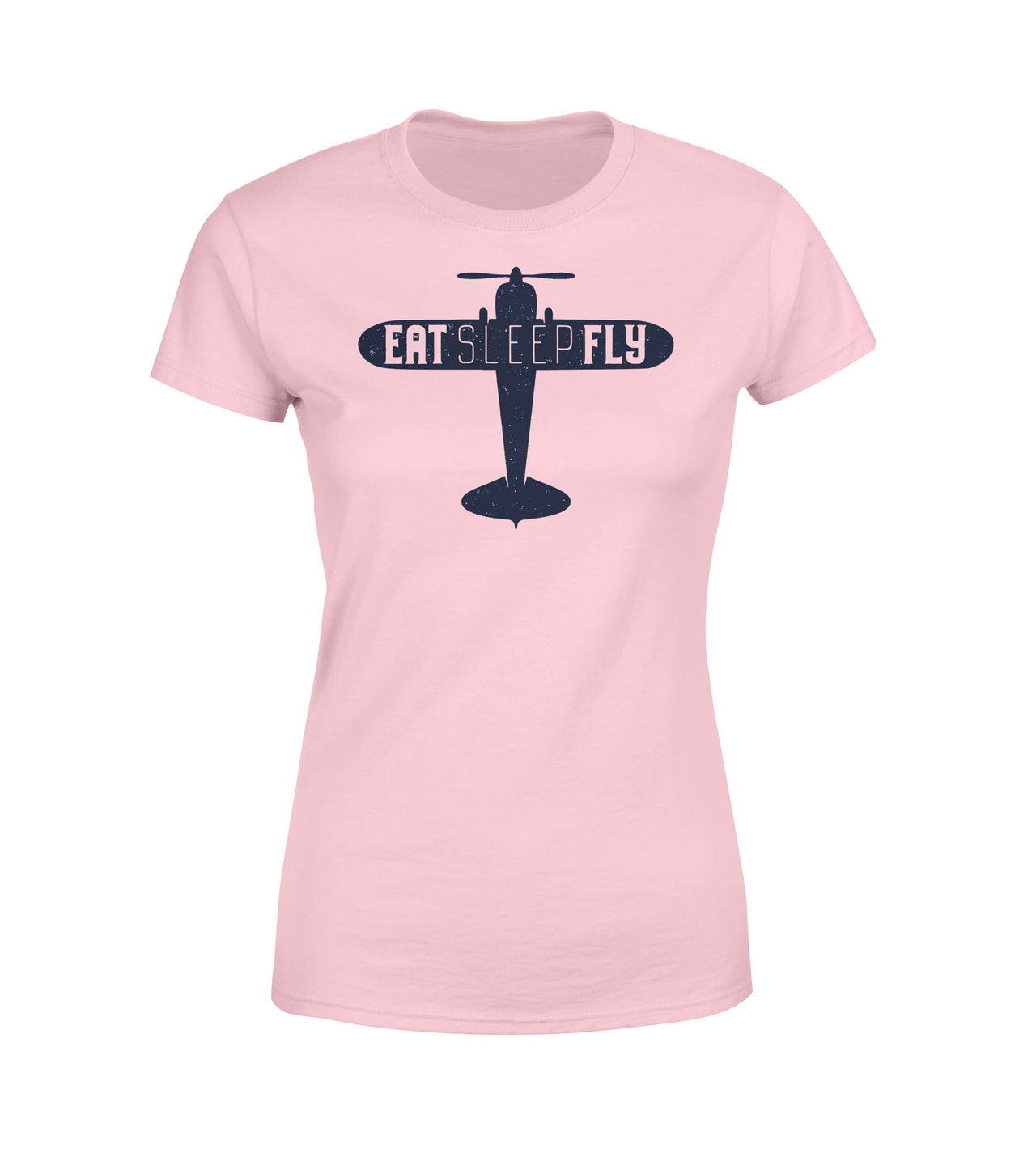 Eat Sleep Fly & Propeller Designed Women T-Shirts