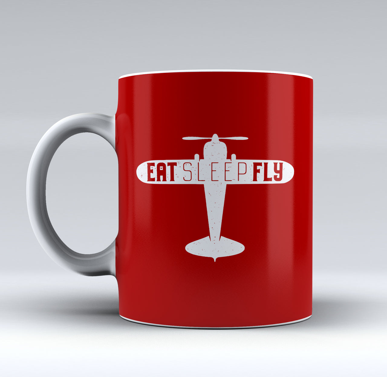 Eat Sleep Fly & Propeller Designed Mugs