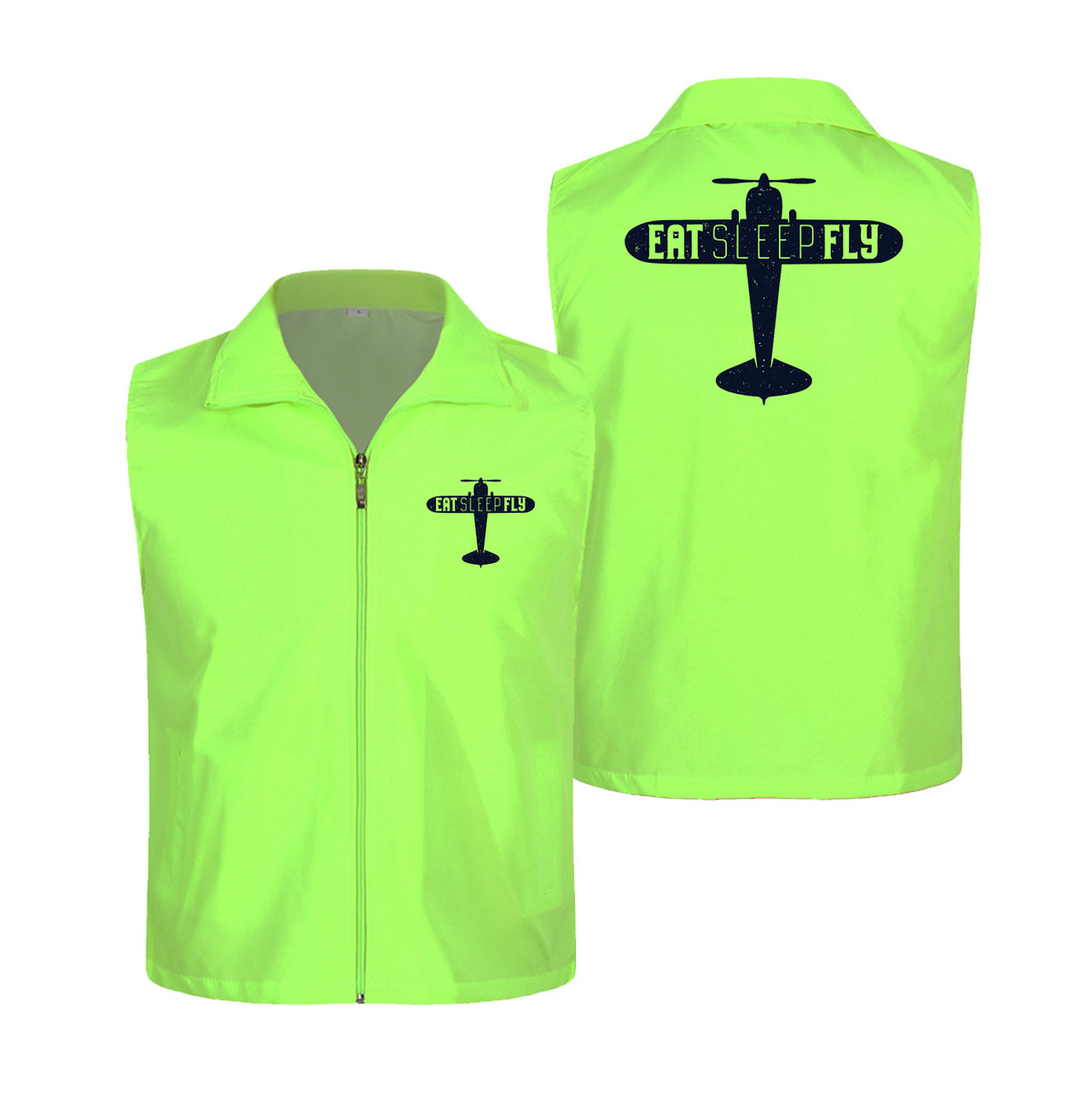 Eat Sleep Fly & Propeller Designed Thin Style Vests