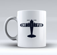 Thumbnail for Eat Sleep Fly & Propeller Designed Mugs