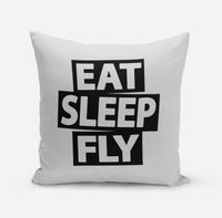 Thumbnail for Eat Sleep Fly Pillows Pilot Eyes Store Light Gray 55x55cm 