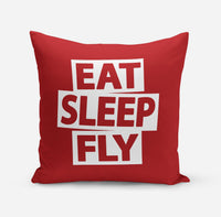 Thumbnail for Eat Sleep Fly Pillows Pilot Eyes Store Red 55x55cm 