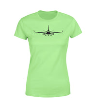 Thumbnail for Embraer E-190 Silhouette Designed Women T-Shirts