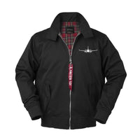 Thumbnail for Embraer E-190 Silhouette Plane Designed Vintage Style Jackets