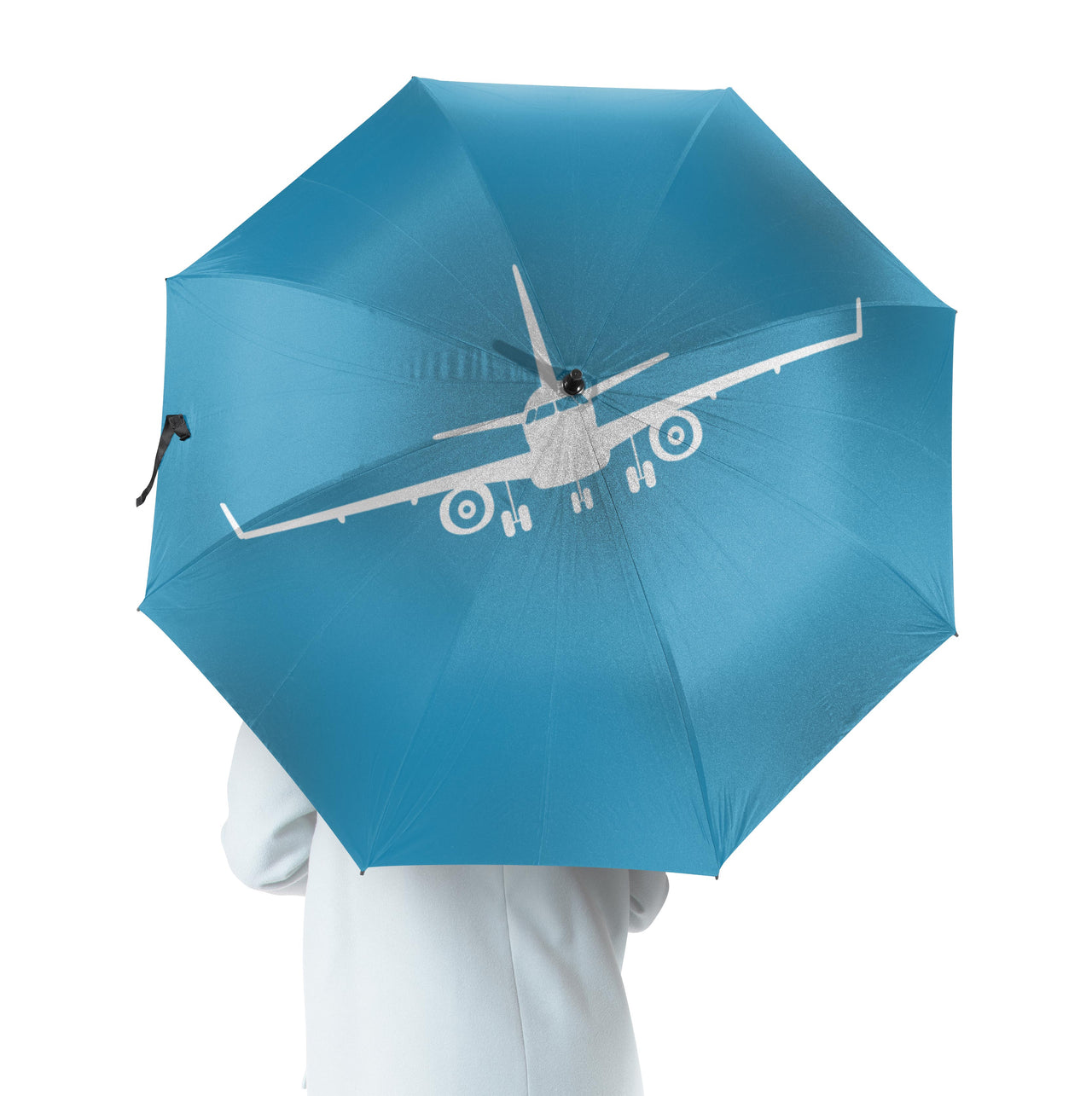 Embraer E-190 Silhouette Plane Designed Umbrella