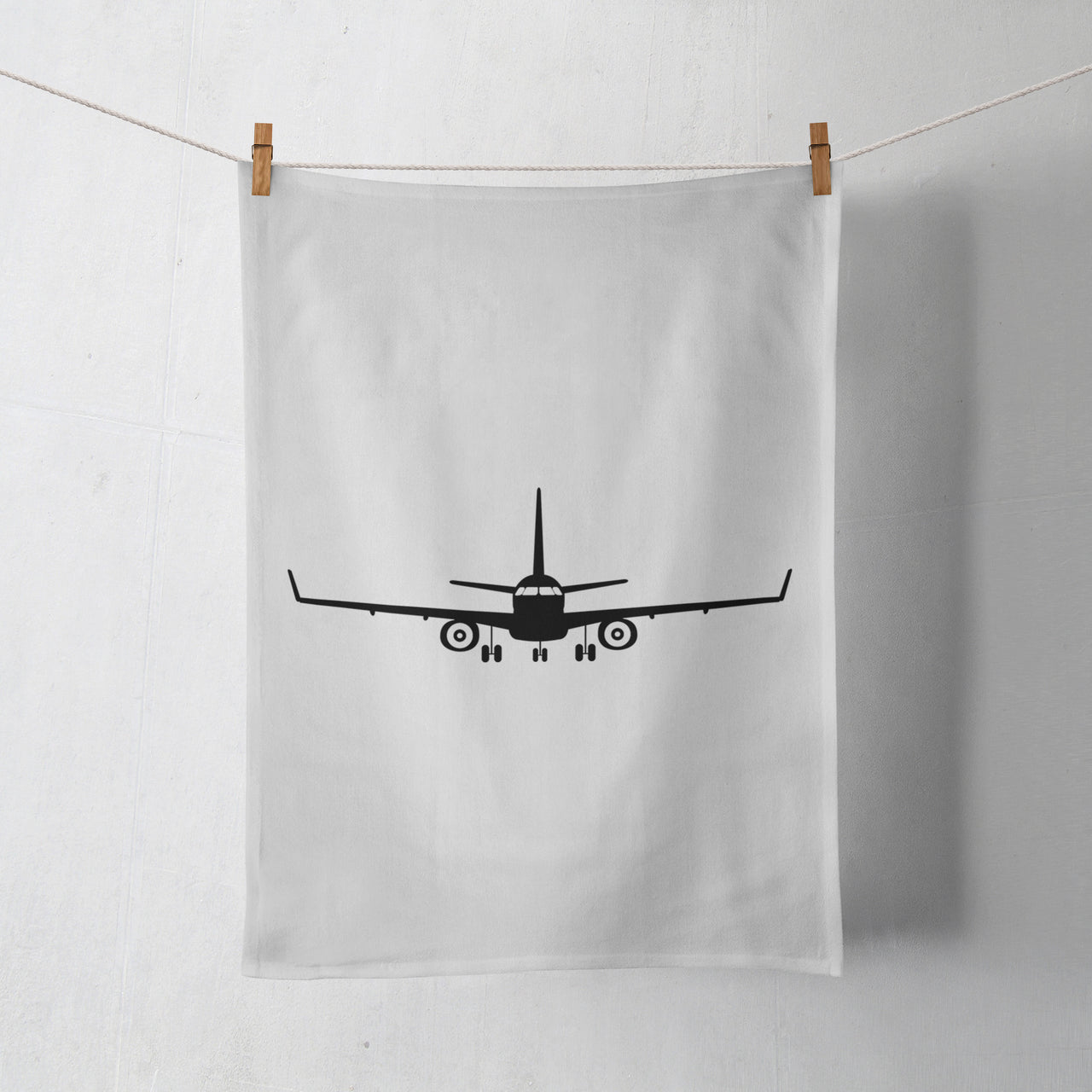 Embraer E-190 Silhouette Plane Designed Towels